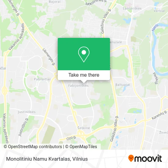 Карта Monolitiniu Namu Kvartalas