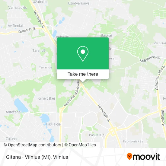 Карта Gitana - Vilnius (Ml)