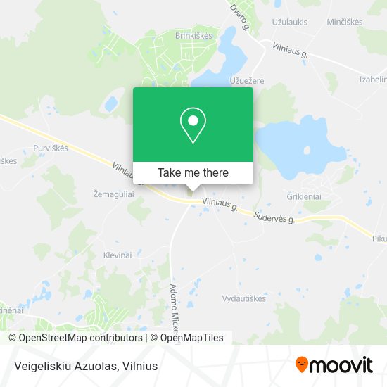 Карта Veigeliskiu Azuolas