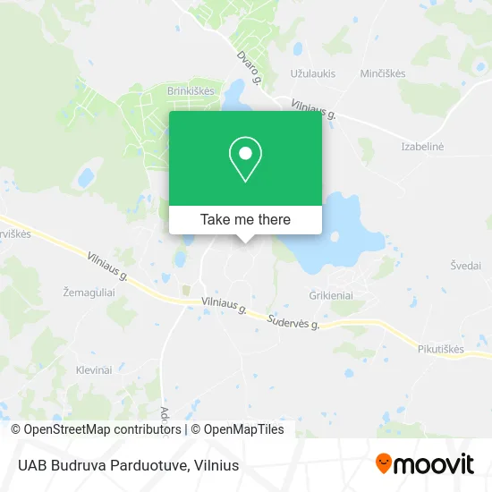 Карта UAB Budruva Parduotuve