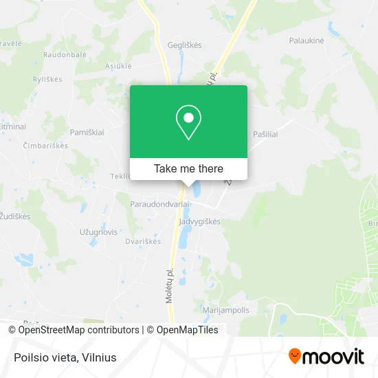 Карта Poilsio vieta