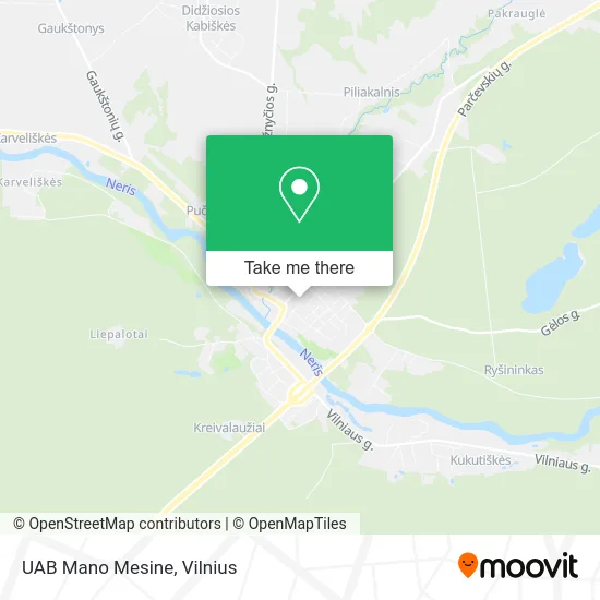 Карта UAB Mano Mesine