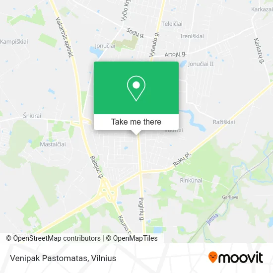 Карта Venipak Pastomatas