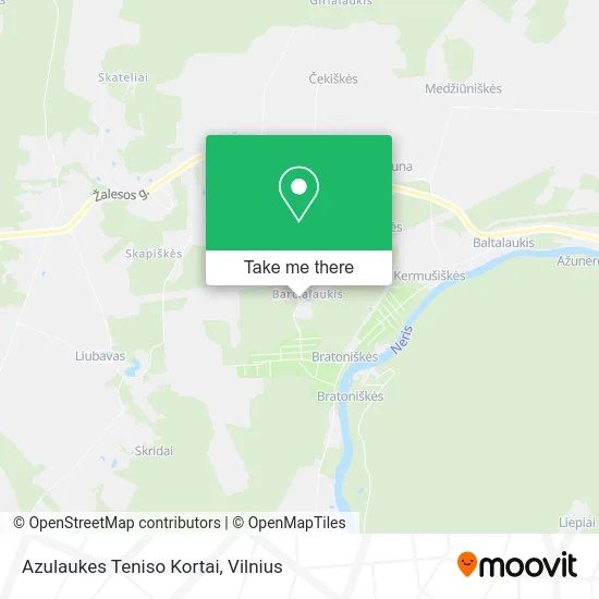 Карта Azulaukes Teniso Kortai