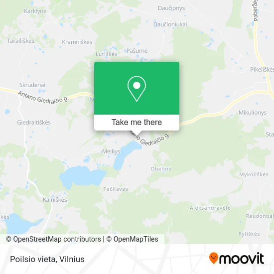 Карта Poilsio vieta