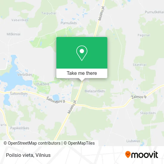 Карта Poilsio vieta