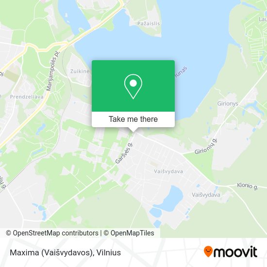 Карта Maxima (Vaišvydavos)