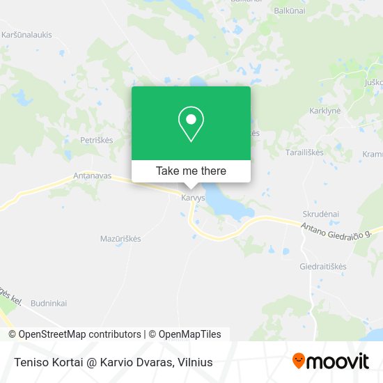 Карта Teniso Kortai @ Karvio Dvaras
