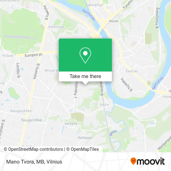 Карта Mano Tvora, MB