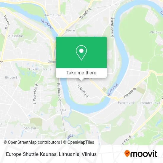 Карта Europe Shuttle Kaunas, Lithuania