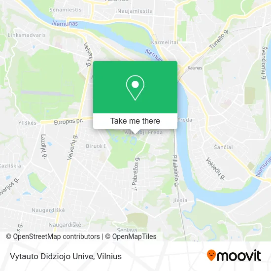Карта Vytauto Didziojo Unive