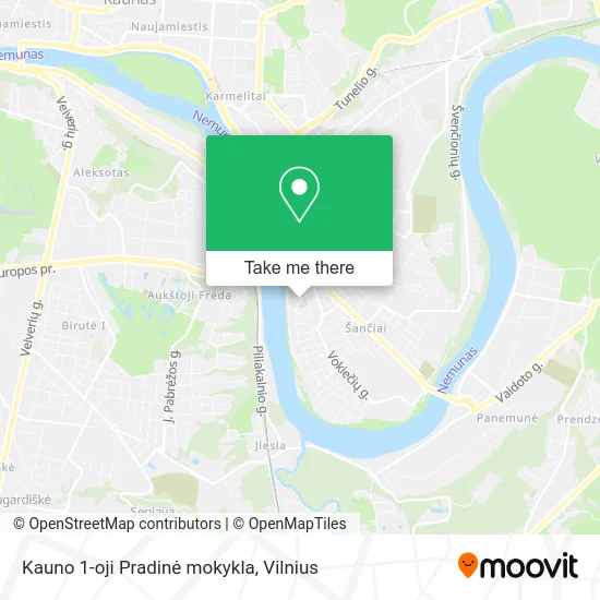 Kauno 1-oji Pradinė mokykla map
