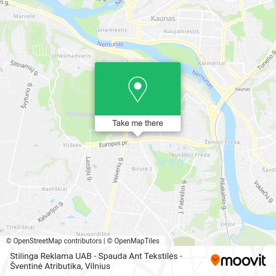 Карта Stilinga Reklama UAB - Spauda Ant Tekstilės - Šventinė Atributika