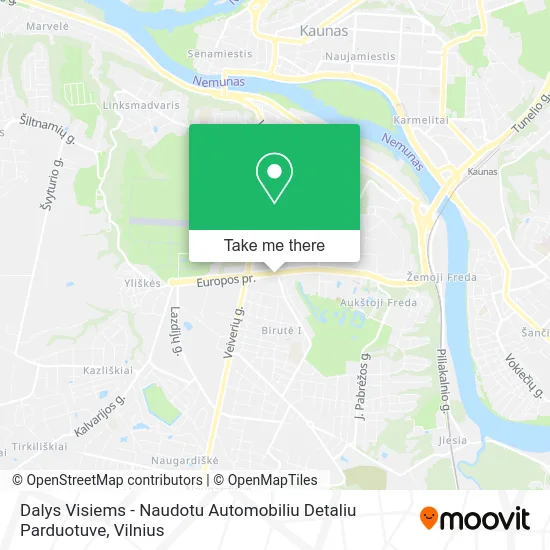 Карта Dalys Visiems - Naudotu Automobiliu Detaliu Parduotuve