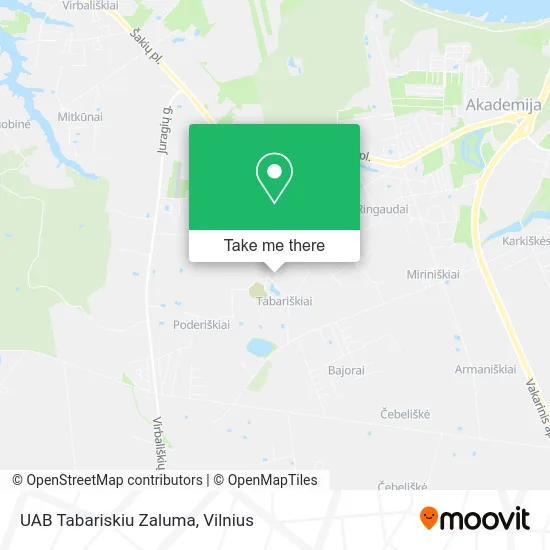 Карта UAB Tabariskiu Zaluma