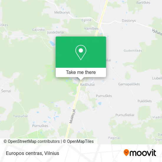 Карта Europos centras