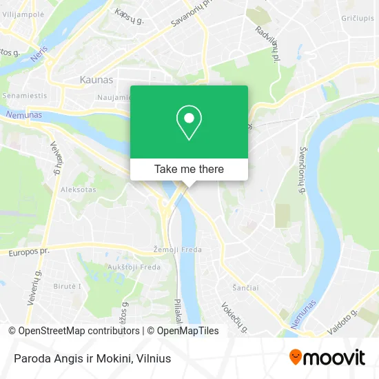 Карта Paroda Angis ir Mokini