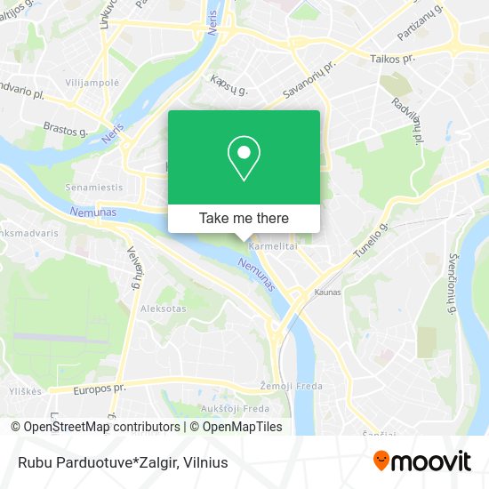 Карта Rubu Parduotuve*Zalgir