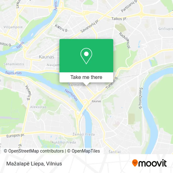 Карта Mažalapė Liepa