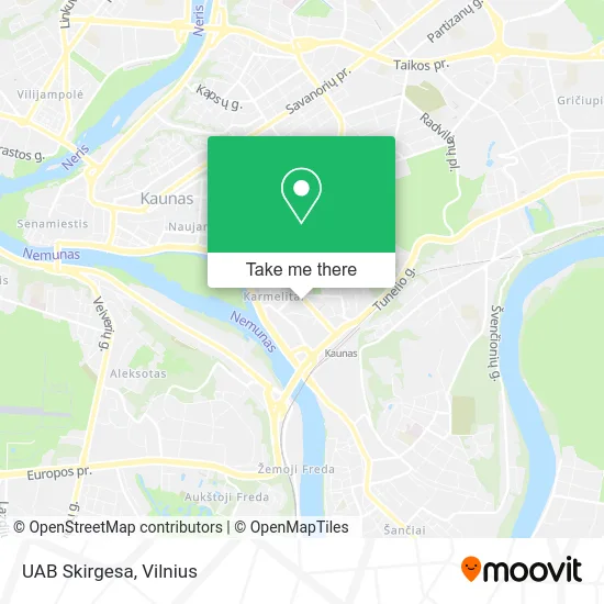 Карта UAB Skirgesa