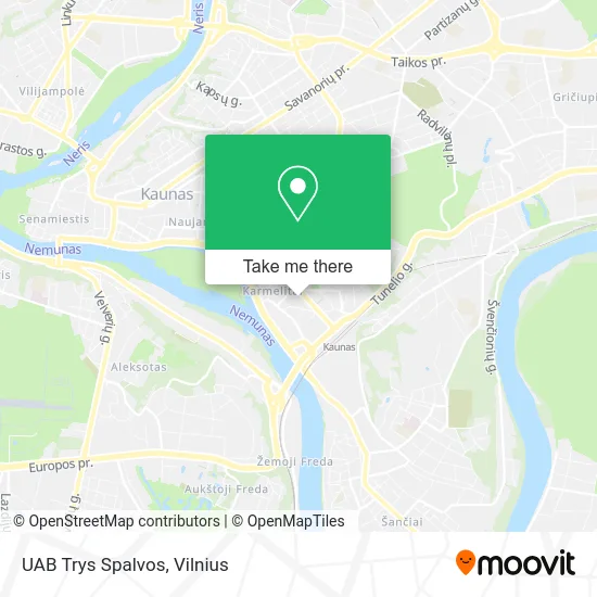 Карта UAB Trys Spalvos