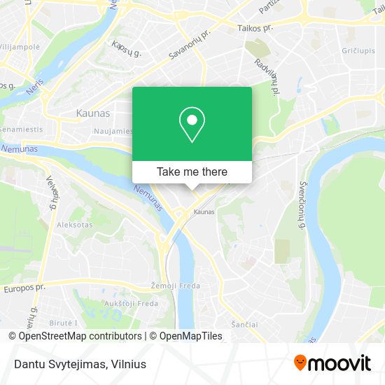 Карта Dantu Svytejimas
