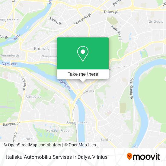 Карта Italisku Automobiliu Servisas ir Dalys
