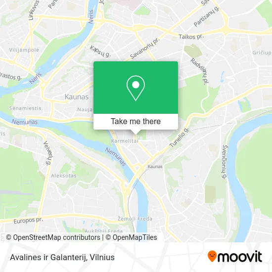 Карта Avalines ir Galanterij