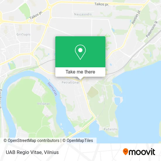 Карта UAB Regio Vitae