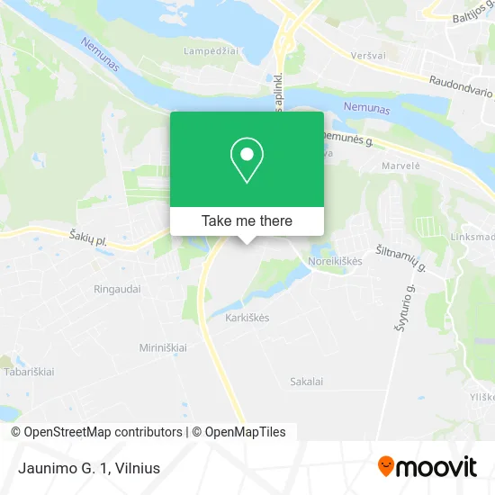 Карта Jaunimo G. 1