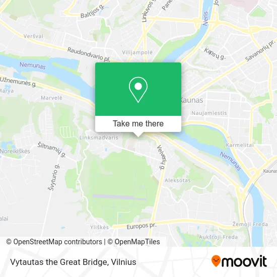 Карта Vytautas the Great Bridge