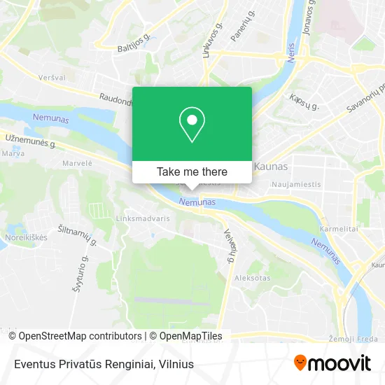 Карта Eventus Privatūs Renginiai