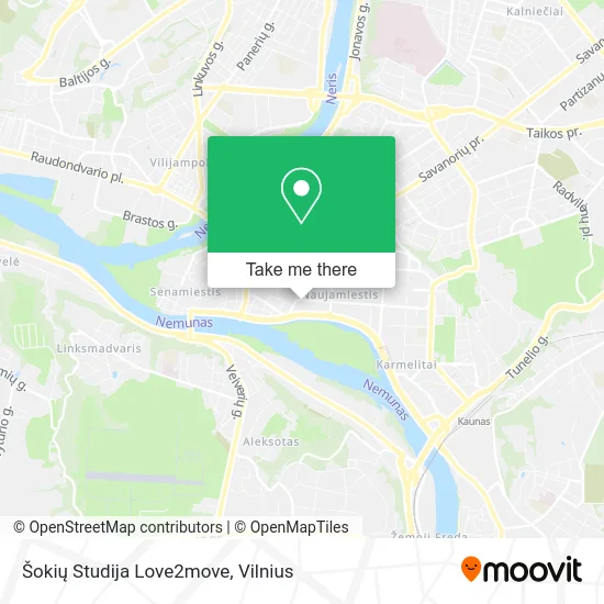 Карта Šokių Studija Love2move