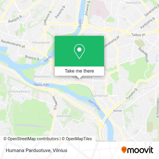 Карта Humana Parduotuve