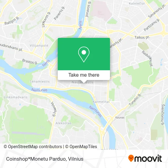 Карта Coinshop*Monetu Parduo