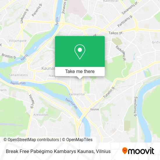 Карта Break Free Pabėgimo Kambarys Kaunas