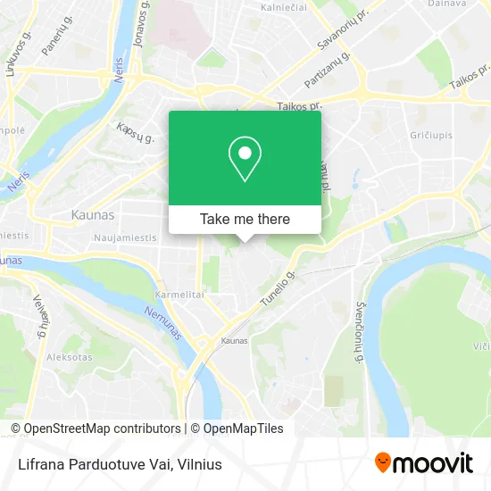 Карта Lifrana Parduotuve Vai