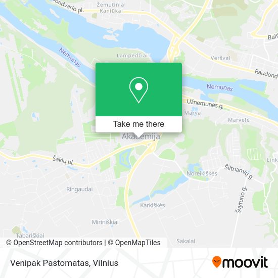 Карта Venipak Pastomatas