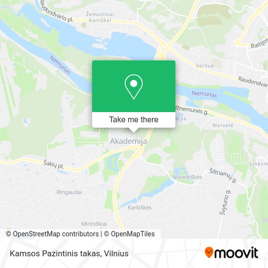 Карта Kamsos Pazintinis takas