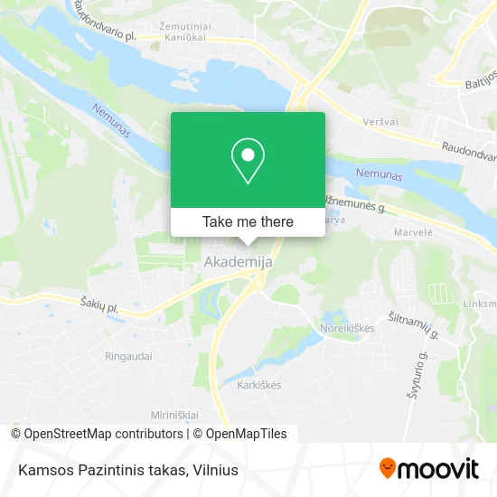 Карта Kamsos Pazintinis takas
