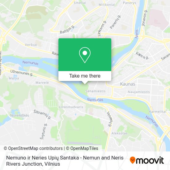 Карта Nemuno ir Neries Upių Santaka - Nemun and Neris Rivers Junction
