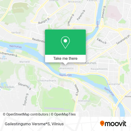 Карта Gailestingumo Versme*S