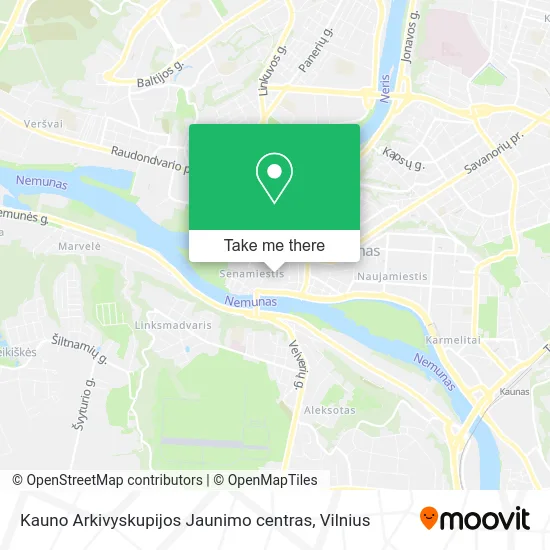 Карта Kauno Arkivyskupijos Jaunimo centras