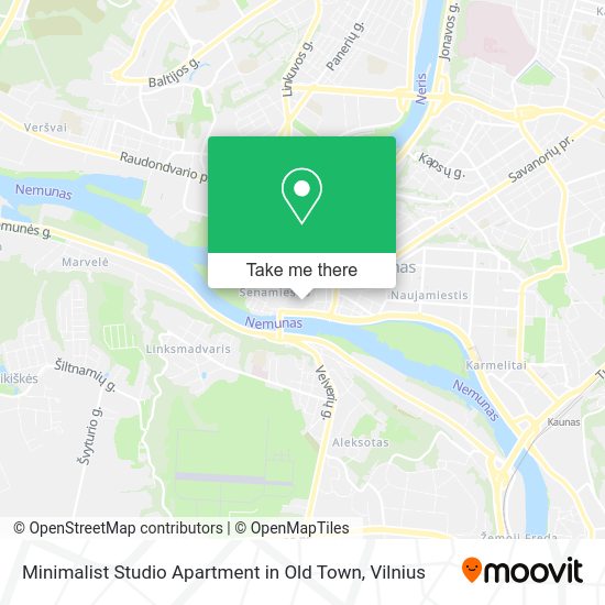 Карта Minimalist Studio Apartment in Old Town