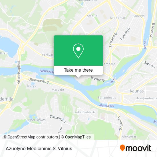 Карта Azuolyno Medicininis S