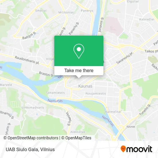 Карта UAB Siulo Gala
