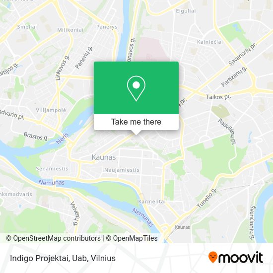 Карта Indigo Projektai, Uab