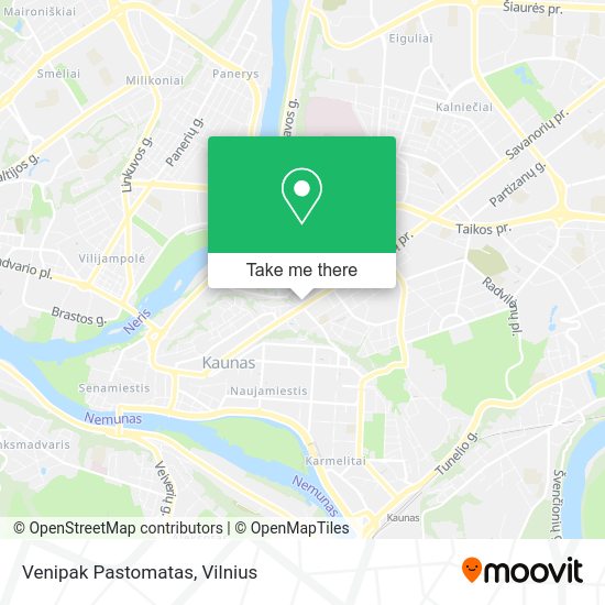 Карта Venipak Pastomatas