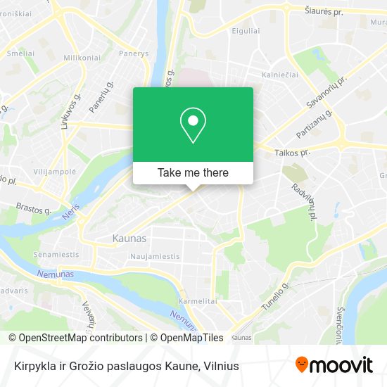 Карта Kirpykla ir Grožio paslaugos Kaune