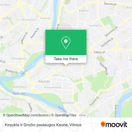 Карта Kirpykla ir Grožio paslaugos Kaune